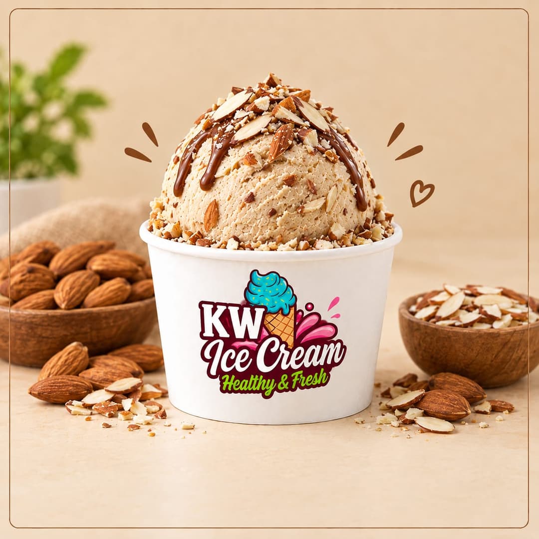 Almond Ice Cream - I Liter Bowl - 1