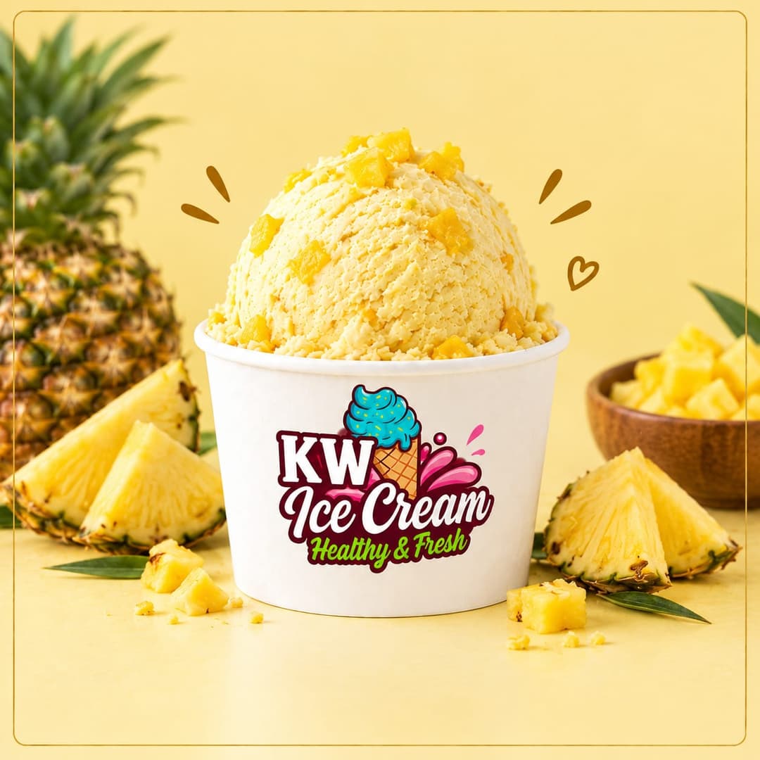 Pineapple Ice Cream – 10 Liter Box - 1